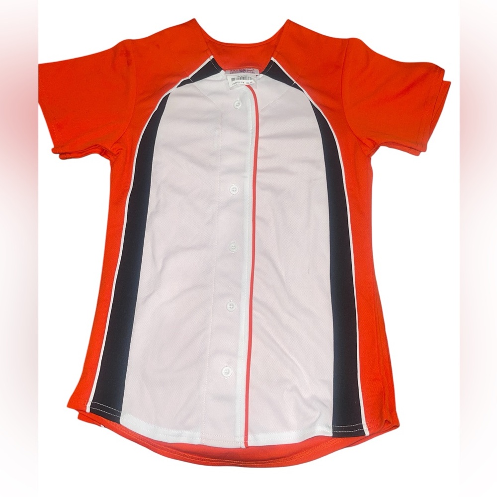 Teamwork athletic apparel button up softball Jersey‎ size S/M
